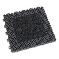 Šedá plastová textilní zátěžová vstupní rohož Modular 9900 - Aqua 95 - délka 30 cm, šířka 30 cm, výška 2,19 cm