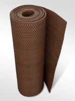 Plastová ratanová stínící rohož &quot;umělý ratan&quot; s oky (tmavý ořech) - 300 x 75 cm