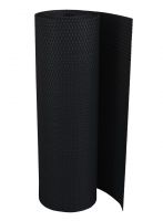Černá plastová ratanová stínící rohož &quot;umělý ratan&quot; s oky - 500 x 75 cm