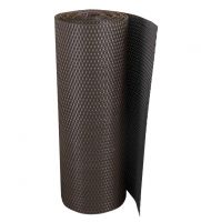 Hnědá plastová ratanová stínící rohož "umělý ratan" s oky (role) - délka 500 cm, výška 75 cm