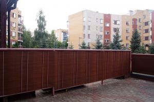 Plastová ratanová stínicí rohož "umělý ratan" s oky (role) (světlý ořech) - délka 300 cm, výška 75 cm