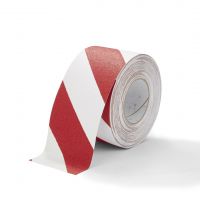 Bílo-červená korundová protiskluzová páska FLOMA Hazard Standard - 18,3 x 10 cm tloušťka 0,7 mm