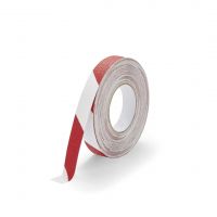 Bílo-červená korundová protiskluzová páska FLOMA Hazard Standard - 18,3 x 2,5 cm tloušťka 0,7 mm
