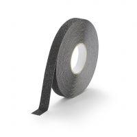 Černá korundová protiskluzová páska FLOMA Extra Super - 18,3 m x 2,5 cm a tloušťka 1 mm