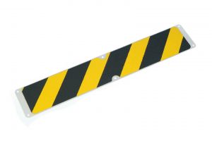 Černo-žlutá náhradní protiskluzová páska pro hliníkové nášlapy FLOMA Hazard Standard - 63,5 x 12 x 4,5 cm a tloušťka 0,7 mm