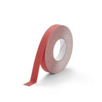 Červená korundová protiskluzová páska FLOMA Standard - 18,3 x 2,5 cm tloušťka 0,7 mm