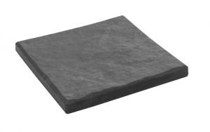 Grafitová gumová terasová dlažba FLOMA Stone (břidlice) - délka 30 cm, šířka 30 cm, výška 3 cm