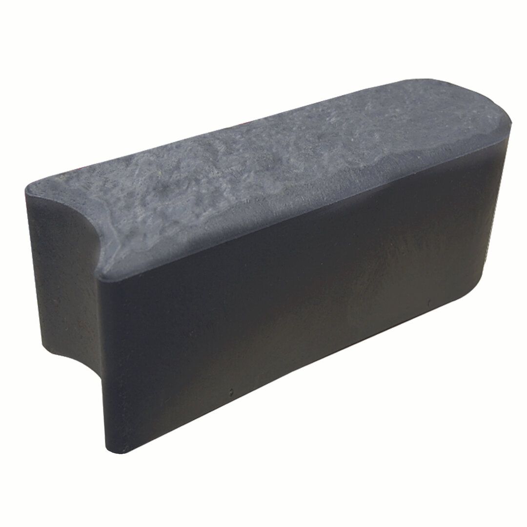 Černý gumový zahradní obrubník FLOMA - délka 30 cm, šířka 10 cm, výška 12 cm