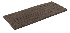 Hnědý gumový zahradní nášlap FLOMA Wood (dřevo) - délka 26 cm, šířka 61 cm, výška 1,7 cm