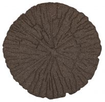 Hnědý gumový zahradní nášlap FLOMA Wood (dřevo) - 46 x 46 x 1,7 cm