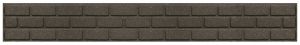 Hnědý gumový zahradní obrubník FLOMA Bricks - délka 120 cm, šířka 2 cm, výška 15 cm