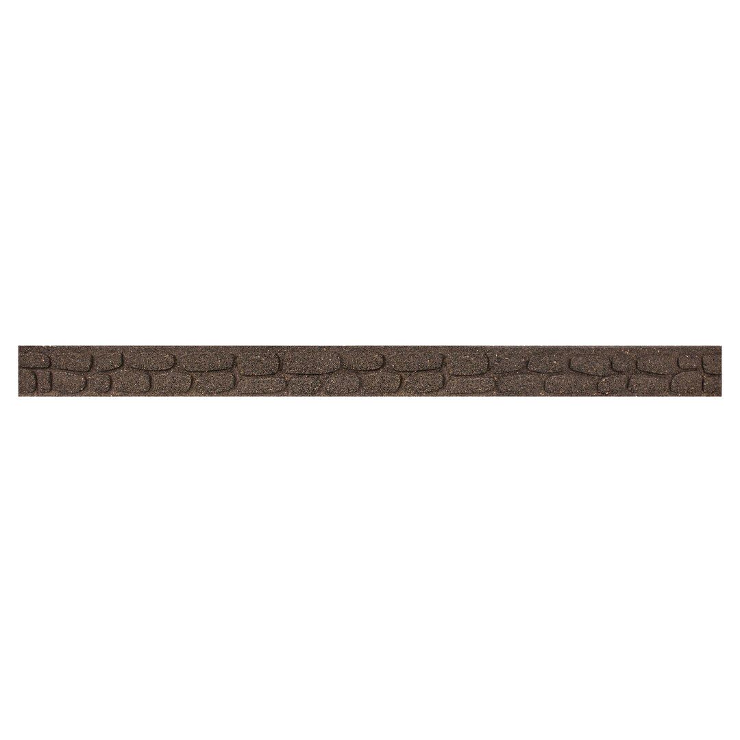 Hnědý gumový zahradní obrubník FLOMA Rockwall - délka 122 cm, šířka 5,1 cm, výška 8,9 cm