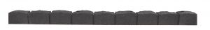 Šedý gumový zahradní obrubník FLOMA Stone - délka 120 cm, šířka 7 cm a výška 8,8 cm