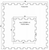 Černo-bílo-modrá gumová modulová dlažba (roh) FLOMA FitFlo SF1050 - délka 47,8 cm, šířka 47,8 cm, výška 0,8 cm