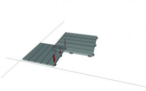 Šedá gumová terasová dlažba FLOMA Cosmopolitan - délka 30,5 cm, šířka 30,5 cm, výška 1,5 cm