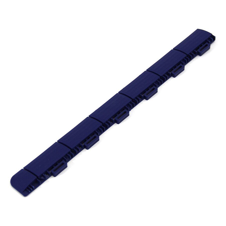 Modrý plastový nájezd "samice" pro terasovou dlažbu Linea Marte - délka 60 cm, šířka 5,2 cm a výška 1,3 cm