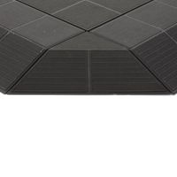 Tmavě hnědý plastový nájezd "samec" pro terasovou dlažbu Linea Combi - délka 40 cm, šířka 20,5 cm a výška 4,8 cm