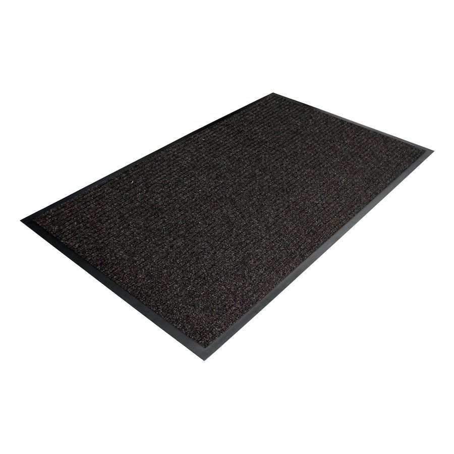 Černá textilní vstupní rohož - délka 80 cm, šířka 120 cm, výška 0,6 cm F