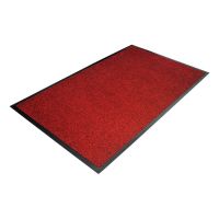 Červená textilní vnitřní čistící vstupní rohož - 90 x 150 x 0,6 cm
