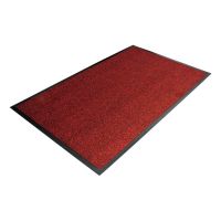 Červená textilní čistící vnitřní vstupní rohož - 90 x 150 x 0,7 cm