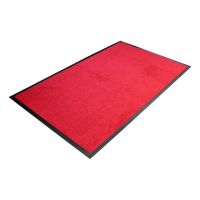 Červená textilní vnitřní čistící vstupní rohož - délka 60 cm, šířka 90 cm a výška 0,7 cm