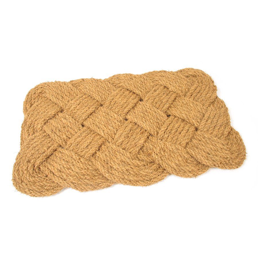 Kokosová venkovní čisticí vstupní rohož FLOMA Jumbo Rectangle - délka 45 cm, šířka 75 cm, výška 3,5 cm