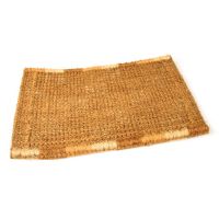 Kokosová venkovní čisticí vstupní rohož FLOMA Squares - délka 45 cm, šířka 75 cm, výška 4,7 cm