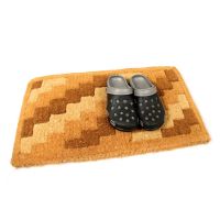 Kokosová venkovní čisticí vstupní rohož FLOMA Stairs - délka 45 cm, šířka 75 cm, výška 4,7 cm