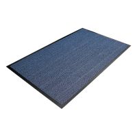 Modrá textilní čistící vnitřní vstupní rohož - 60 x 90 x 0,7 cm