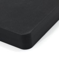 Černá plastová čtvercová podložka pod patku - délka 60 cm, šířka 60 cm, tloušťka 6 cm