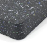 Černá plastová čtvercová podložka pod patku - 11,9 kg - délka 50 cm, šířka 50 cm, tloušťka 5 cm