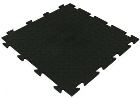Černá PVC vinylová zátěžová puzzle protiskluzová dlažba Tenax - 47,5 x 47,5 x 0,8 cm
