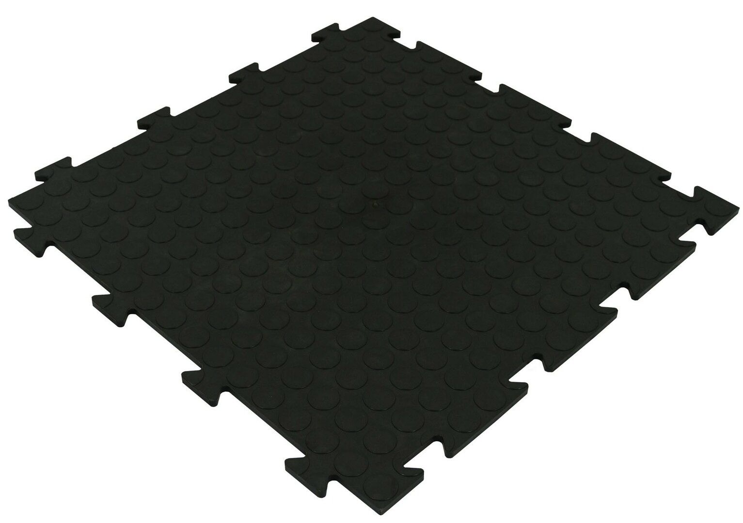 Černá plastová PVC zátěžová puzzle protiskluzová dlažba Tenax (bubbles) - délka 47,5 cm, šířka 47,5 cm, výška 0,8 cm