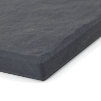 Grafitová gumová terasová dlažba FLOMA Stone (břidlice) - délka 30 cm, šířka 30 cm, výška 3 cm