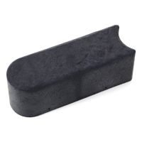 Černý gumový zahradní obrubník FLOMA - délka 30 cm, šířka 10 cm, výška 12 cm