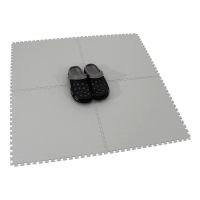 Šedá plastová zátěžová puzzle dlažba Tenax (penízky) - délka 47,5 cm, šířka 47,5 cm, výška 0,5 cm