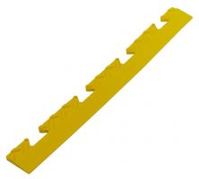 Žlutý PVC vinylový nájezd "samice" pro dlaždice Tenax (diamant) - délka 48 cm, šířka 5,1 cm, výška 0,8 cm