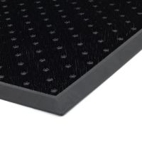 Černá čisticí venkovní vstupní rohož FLOMA Dots - délka 37 cm, šířka 60 cm, výška 1,8 cm