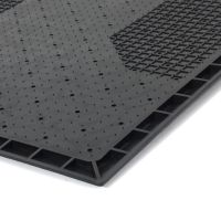 Černá čistící venkovní vstupní rohož FLOMA Dots - délka 37 cm, šířka 60 cm, výška 1,8 cm