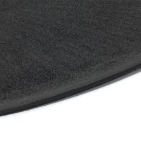 Antracitová textilní gumová půlkruhová vstupní rohož FLOMA Contours - délka 60 cm, šířka 90 cm, výška 1,1 cm