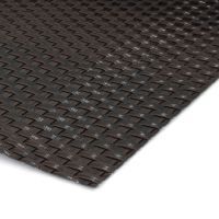 Černo-hnědá plastová ratanová stínící rohož "umělý ratan" (role) - délka 500 cm, výška 75 cm