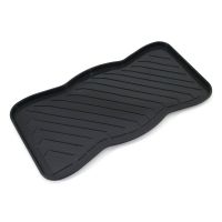 Černý plastový odkapávač na boty FLOMA Waves - 38 x 75 x 2,1 cm