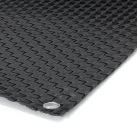 Černá plastová ratanová stínící rohož "umělý ratan" s oky (role) - délka 500 cm, výška 75 cm
