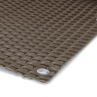Plastová ratanová stínicí rohož "umělý ratan" s oky (role) (tmavý ořech) - délka 300 cm, výška 90 cm