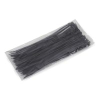 Černá plastová stahovací páska - délka 20 cm, šířka 0,25 cm - 100 ks
