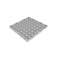Šedá plastová PE ochranná podložka pod bazén, vířivku AvaTile AT-STD - délka 300 cm, šířka 300 cm, výška 1,6 cm