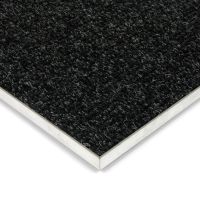Černá textilní zátěžová vstupní rohož FLOMA Catrine - délka 79 cm, šířka 70 cm, výška 1,35 cm
