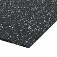 Černo-bílo-modrá gumová soklová podlahová lišta FLOMA FitFlo IceFlo - 200 x 7 x 0,8 cm