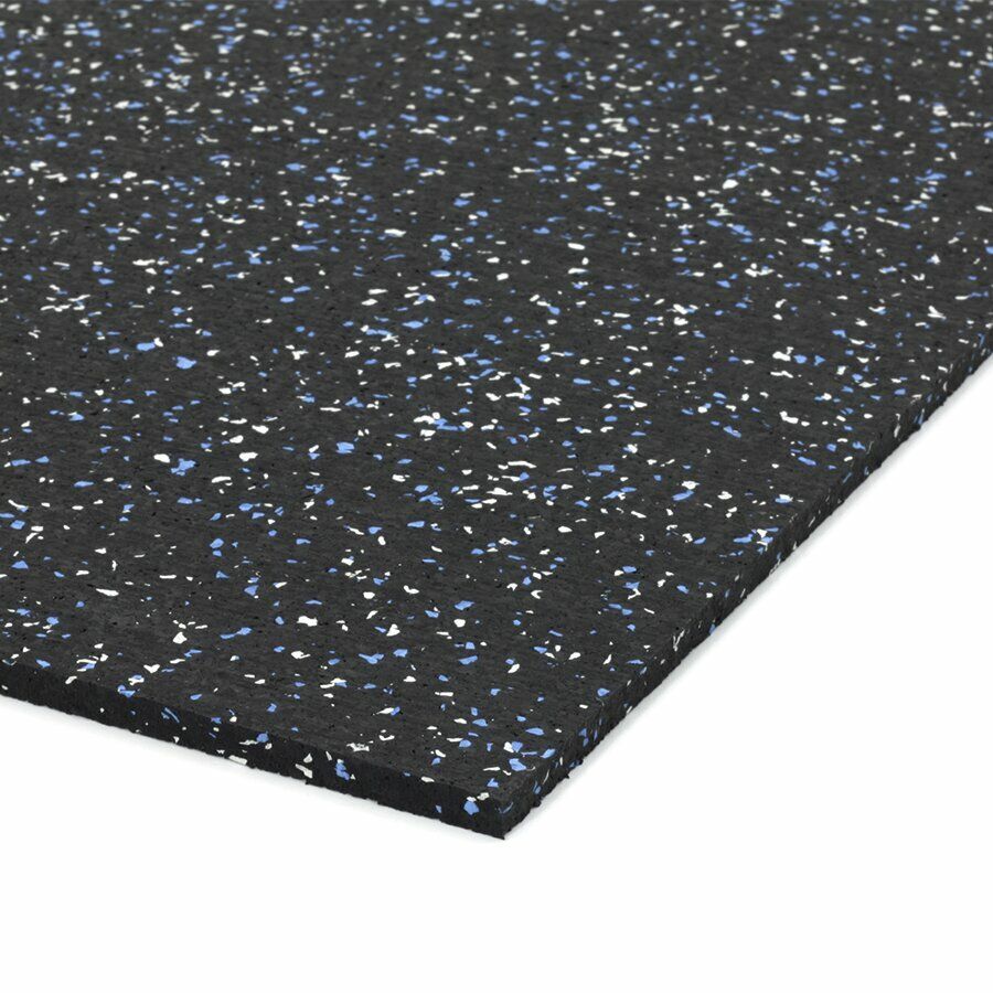 Černo-bílo-modrá gumová soklová podlahová lišta FLOMA FitFlo IceFlo - délka 200 cm, šířka 7 cm, tloušťka 0,8 cm