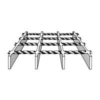 Ocelová pozinkovaná svařovaná schodnice (30/3, 34/38) FLOMA SteelStep - šířka 100 cm, hloubka 27 cm, výška 3 cm